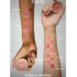 Paese Selfglow Cheek Blush(Paese Selfglow Cheek Blush 1) -Roxie Cosmetics Shop paese selfglow makeup blush hand swatch roxie cosmetics