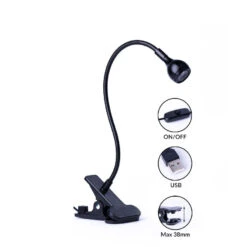Desk Table Lamp UV/LED 5W(Desk Lamp Uv Led 5w) -Roxie Cosmetics Shop project nails ul led table desk lamp black details