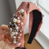 Roxie Collection Classic Headband Pink With Pearls(Roxie Collection Classic Headband Pink With Pearls)