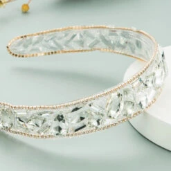 Roxie Collection Luxury Headband White With Crystals(Roxie Collection Luxury Headband White With Crystals)