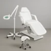Beauty Bed White A210 + Led Magnifier Lamp S5 + Beauty Stool 302 Bundle(Beauty Bed White A210 Led Magnifier Lamp S5 Beauty Stool 302 Bundle) -Roxie Cosmetics Shop salon set roxie