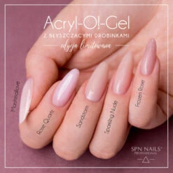 SPN Nails Acryl-O!-Gel Acrylic Gel Frozen Rose(Spn Nails Acryl O Gel Acrylic Gel Frozen Rose) -Roxie Cosmetics Shop spn acryl o gel acrylic gel frozen rose on nails3