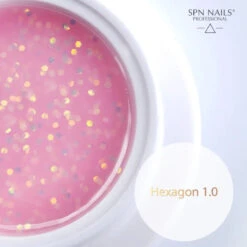 SPN Nails Acryl-O!-Gel Acrylic Gel Hexagon 1.0(Spn Nails Acryl O Gel Acrylic Gel Hexagon 1 0) -Roxie Cosmetics Shop spn acryl o gel acrylic gel hexagon glitter nail gel roxie cosmetics