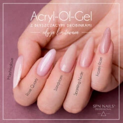 SPN Nails Acryl-O!-Gel Acrylic Gel Sparkling Nude(Spn Nails Acryl O Gel Acrylic Gel Sparkling Nude) -Roxie Cosmetics Shop spn acryl o gel acrylic gel sparkling nude on nails