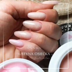 SPN Nails Acryl-O!-Gel Acrylic Gel Sparkling Nude(Spn Nails Acryl O Gel Acrylic Gel Sparkling Nude) -Roxie Cosmetics Shop spn acryl o gel acrylic gel sparkling nude on nails2