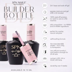 SPN Nails Builder Bottle Cashmere(Spn Nails Builder Bottle Cashmere) -Roxie Cosmetics Shop spn nails builder bottle gel cashmere 10ml info