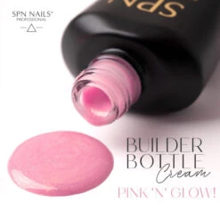 SPN Nails Builder Bottle Cream Pink 'n' Glow!(Spn Nails Builder Bottle Cream Pink N Glow) -Roxie Cosmetics Shop spn nails builder bottle gel cream vegan PinknGlow swatch roxie cosmetics