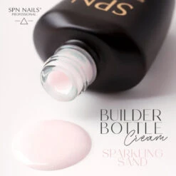 SPN Nails Builder Bottle Cream Sparkling Sand(Spn Nails Builder Bottle Cream Sparkling Sand) -Roxie Cosmetics Shop spn nails builder bottle gel cream vegan sparkling sand swatch roxie cosmetics