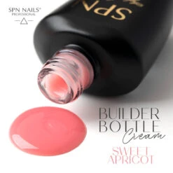 SPN Nails Builder Bottle Cream Sweet Apricot(Spn Nails Builder Bottle Cream Sweet Apricot) -Roxie Cosmetics Shop spn nails builder bottle gel cream vegan sweet apricot swatch roxie cosmetics