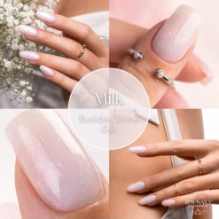 SPN Nails Builder Shine Gel Milk(Spn Nails Builder Shine Gel Milk) -Roxie Cosmetics Shop spn nails builder gel shine milk nail swatch style roxie cosmetics
