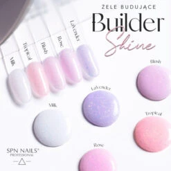 SPN Nails Builder Shine Gel Rose(Spn Nails Builder Shine Gel Rose) -Roxie Cosmetics Shop spn nails builder gel shine rose line colours roxie cosmetics