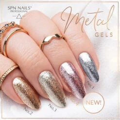 SPN Nails Metal Gel No.4 Rose Gold(Spn Nails Metal Gel No 4 Rose Gold) -Roxie Cosmetics Shop spn nails glitter gel no4 rose gold glitter nails style roxie cosmetics