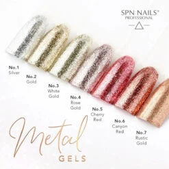 SPN Nails Metal Gel No.6 Canyon Red(Spn Nails Metal Gel No 6 Canyon Red) -Roxie Cosmetics Shop spn nails glitter gel no6 canyon red nail glitter collection roxie cosmetics