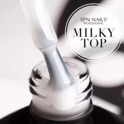 SPN Nails UV LaQ Hybrid Milky Top(Spn Nails Uv Laq Hybrid Milky Top) -Roxie Cosmetics Shop spn nails hybrid milky top coat close