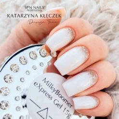 SPN Nails MilkyBoomer EXpress Gel(Spn Nails Milkyboomer Express Gel) -Roxie Cosmetics Shop spn nails milkyboomer express builder gel on nails4