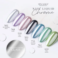 SPN Nails Nail Liquid Chrome Glass Nail Dust(Spn Nails Nail Liquid Chrome Glass Nail Dust) -Roxie Cosmetics Shop spn nails nail liquid chrome glass silver nail swatch roxie cosmetics