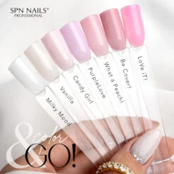 SPN Nails Rubber Base COLOR & GO! Milky Mood(Spn Nails Rubber Base Color Go Milky Mood) -Roxie Cosmetics Shop spn nails rubber base color go milky mood colours swatch roxie cosmetics
