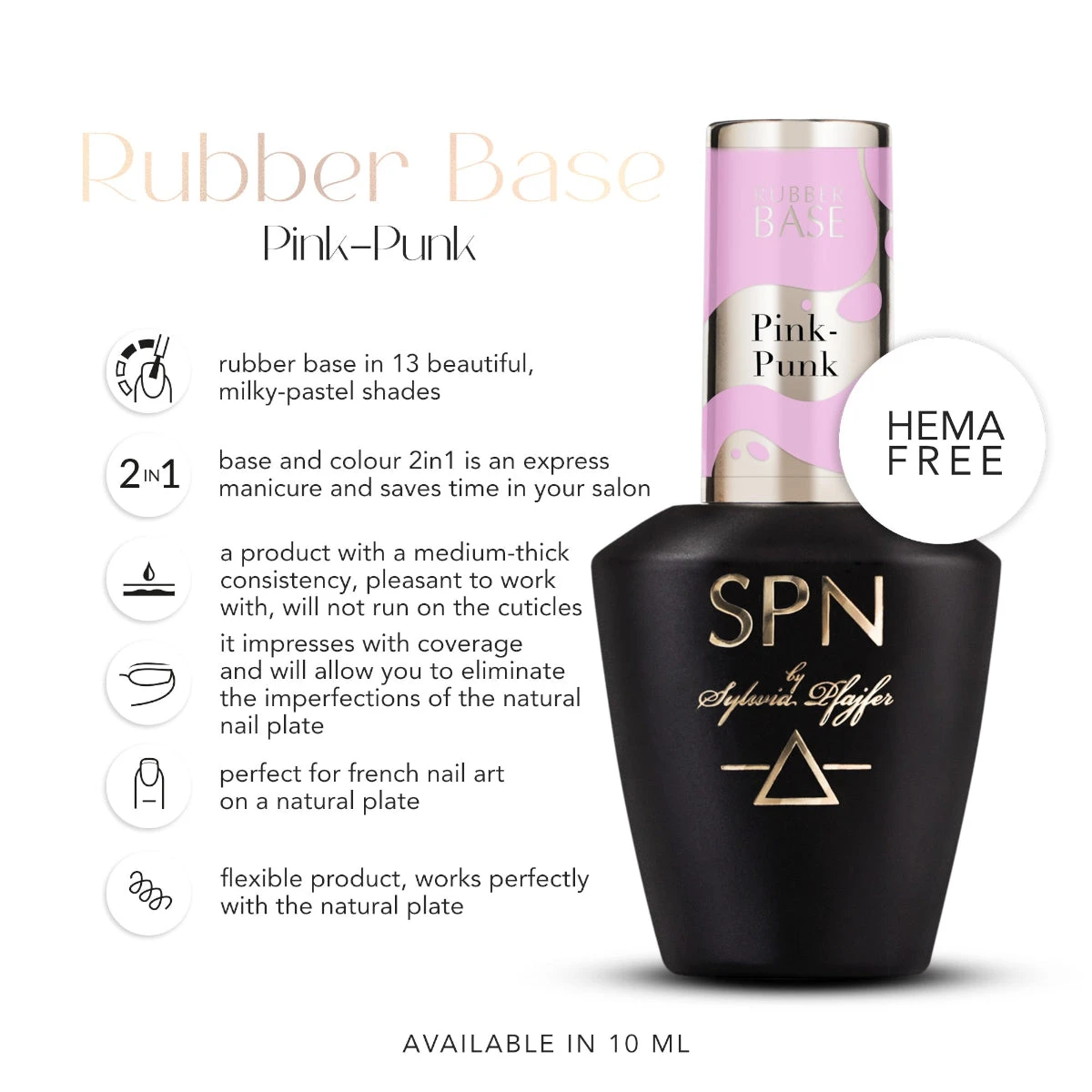 SPN Nails Rubber Base COLOR & GO! Pink-Punk!(Spn Nails Rubber Base Color Go Pink Punk) 5 SPN Nails Rubber Base COLOR & GO! Pink-Punk!(Spn Nails Rubber Base Color Go Pink Punk) - Image 3