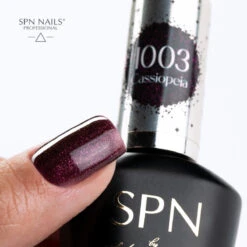 SPN Nails UV/LED Gel Polish 1003 Cassiopeia(Spn Nails Uv Led Gel Polish 1003 Cassiopeia) -Roxie Cosmetics Shop spn nails uv led gel polish 1003 cassiopeia glitter nail swatch roxie cosmetics