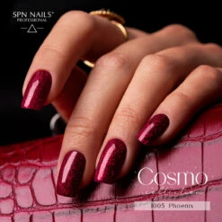 SPN Nails UV/LED Gel Polish 1005 Phoenix(Spn Nails Uv Led Gel Polish 1005 Phoenix) -Roxie Cosmetics Shop spn nails uv led gel polish 1005 phoenix red glitter colour nails roxie cosmetics