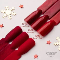 SPN Nails UV/LED Gel Polish 1010 X-mas(Spn Nails Uv Led Gel Polish 1010 X Mas) -Roxie Cosmetics Shop spn nails uv led gel polish 1010 xmas red nails collection roxie cosmetics