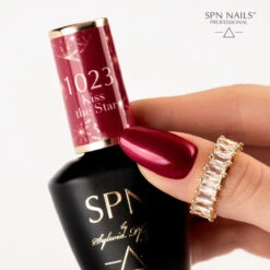 SPN Nails UV/LED Gel Polish 1023 Kiss The Star(Spn Nails Uv Led Gel Polish 1023 Kiss The Star) -Roxie Cosmetics Shop spn nails uv led gel polish 1023 kiss the star red nail roxie cosmetics