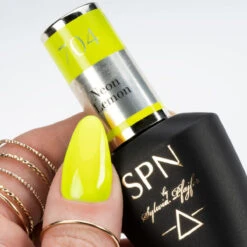 SPN Nails UV/LED Gel Polish 704 Neon Lemon(Spn Nails Uv Led Gel Polish 704 Neon Lemon) -Roxie Cosmetics Shop spn nails uv led gel polish 704 neon lemon yellow nails styling roxie cosmetics