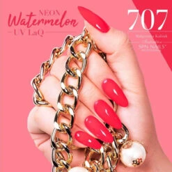 SPN Nails UV/LED Gel Polish 707 Neon Watermelon(Spn Nails Uv Led Gel Polish 707 Neon Watermelon) -Roxie Cosmetics Shop spn nails uv led gel polish 707 neon watermelon pink nails styling roxie cosmetics