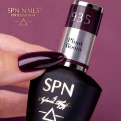 SPN Nails UV/LED Gel Polish 935 Plum Boom(Spn Nails Uv Led Gel Polish 935 Plum Boom) 13 SPN Nails UV/LED Gel Polish 935 Plum Boom(Spn Nails Uv Led Gel Polish 935 Plum Boom) -Roxie Cosmetics Shop spn nails uv led gel polish 935 plum boom purple nail swatch roxie cosmetics