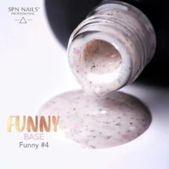 SPN Nails Funny Base Funny #4(Spn Nails Funny Base Funny 4) -Roxie Cosmetics Shop spn nails uv led nail funny base funny 4 colour swatch roxie cosmetics