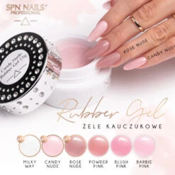 SPN Nails Rubber Nail Gel Rose Nude(Spn Nails Rubber Nail Gel Rose Nude) -Roxie Cosmetics Shop spn rubber gel all shades swatch c0a92eee 28a4 44c4 8291 2bd9c3b23f4d